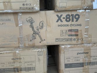 exercise bikes - X frame, foldable, recumbent style (New & Used - 30 days warranty)