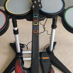 Playstation 3 Rockband Drums guitar And Microphone Rock band 3