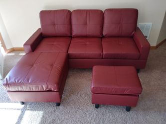 Brand new sectional and ottoman