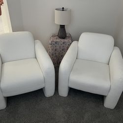 2 Brand New White Sofas
