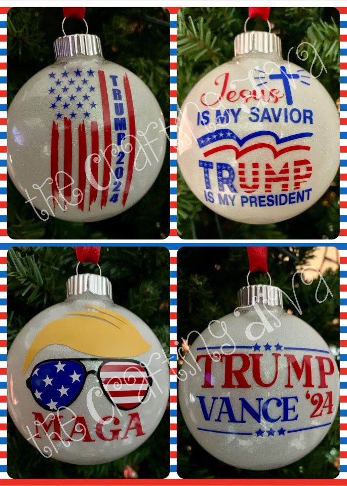 “Trump” And “MAGA” Themed Christmas Ornaments