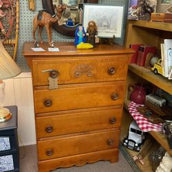 Vintage 1942 Stagecoach Dresser Chest