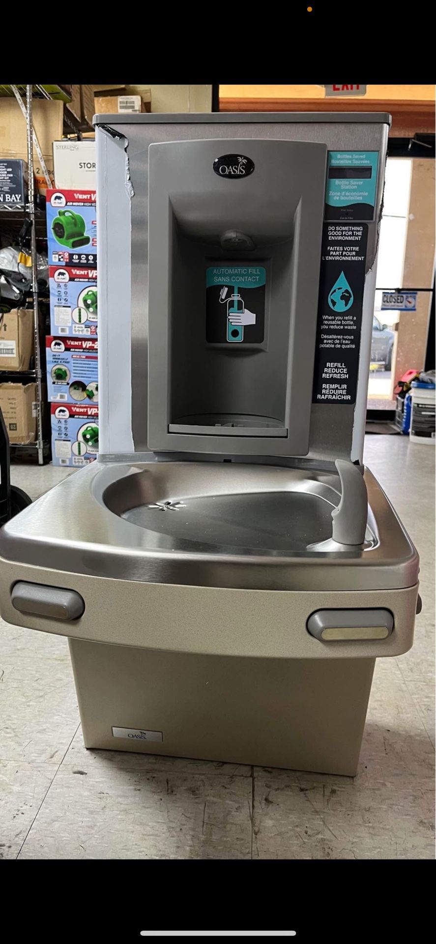 Oasis PG8EBF Stainless Steel Drinking Fountain with Bottle Filler