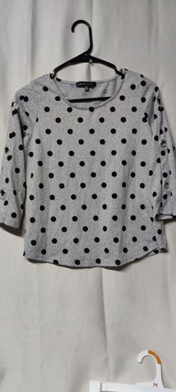 Gray polka dot shirt