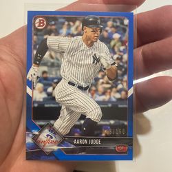 2018 Bowman Blue 43/150 Aaron Judge #24 0p1e