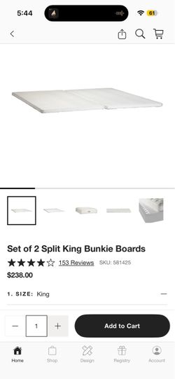 Set of 2 Split King Bunkie Boards - Low Profile Support