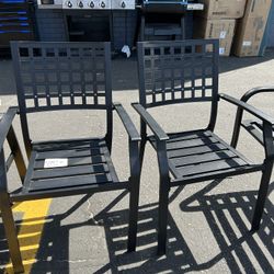 Two Metal Chairs For Out Doors 