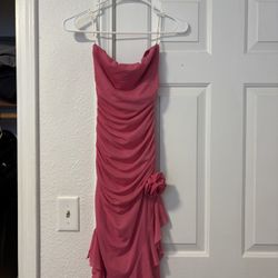 Pink ruffle Mini Dress