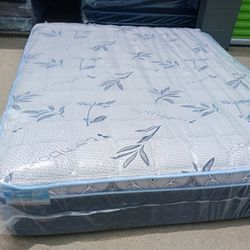 Queen Only Mattress Bamboo Pillow Top Orthopedic 12" Inch
