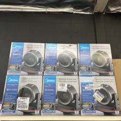 Midea 2-In-1 Heater and Fan 4 Speed 1500 Watts Digital Adjustable Tilt Portable - Black