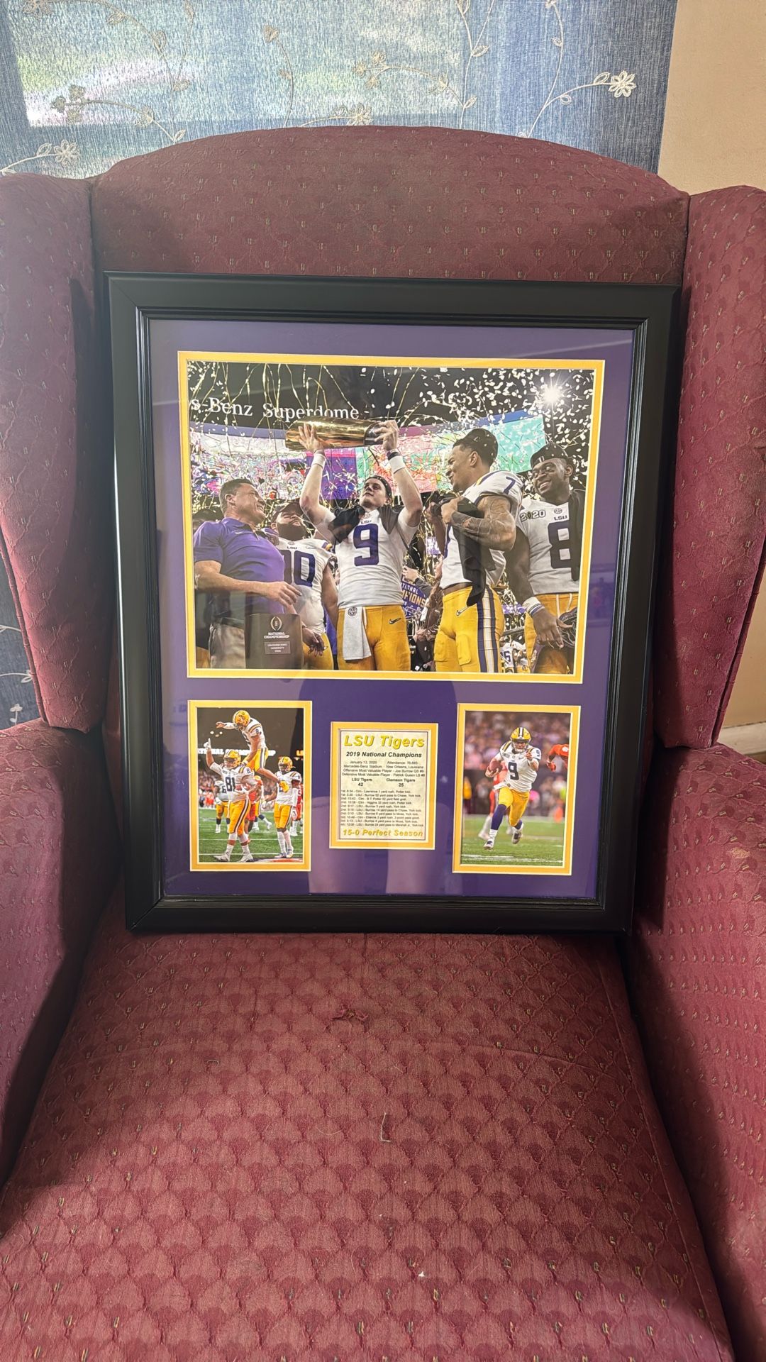 LSU Joe Burrow Plaque