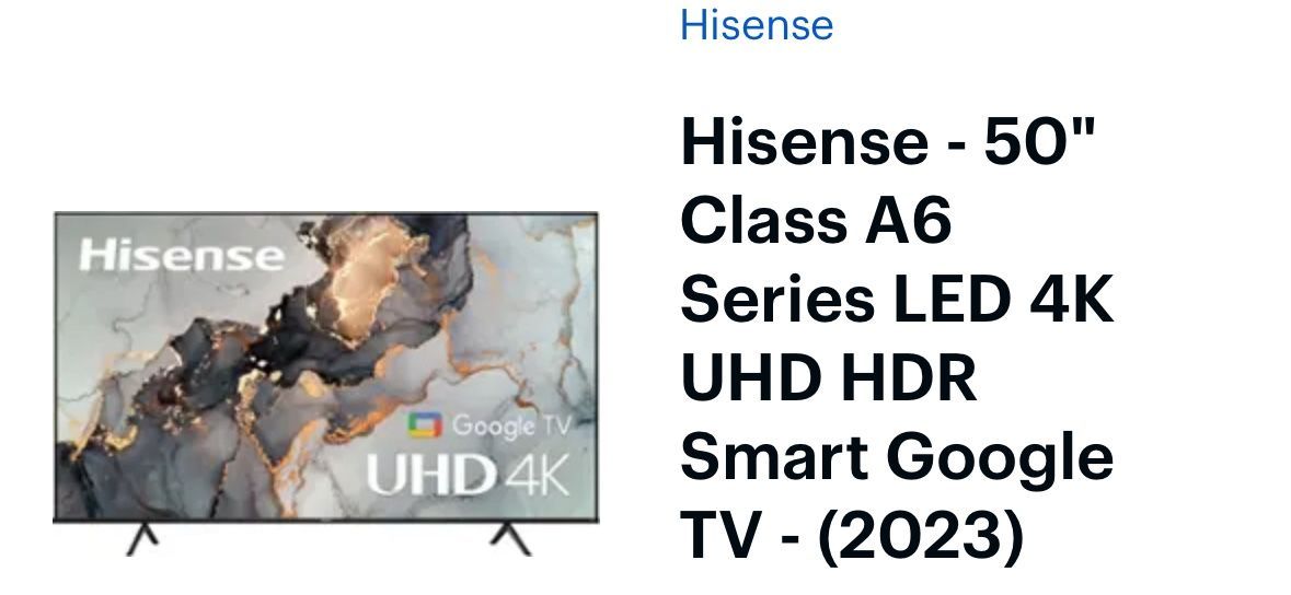 Hisense 50” Smart TV