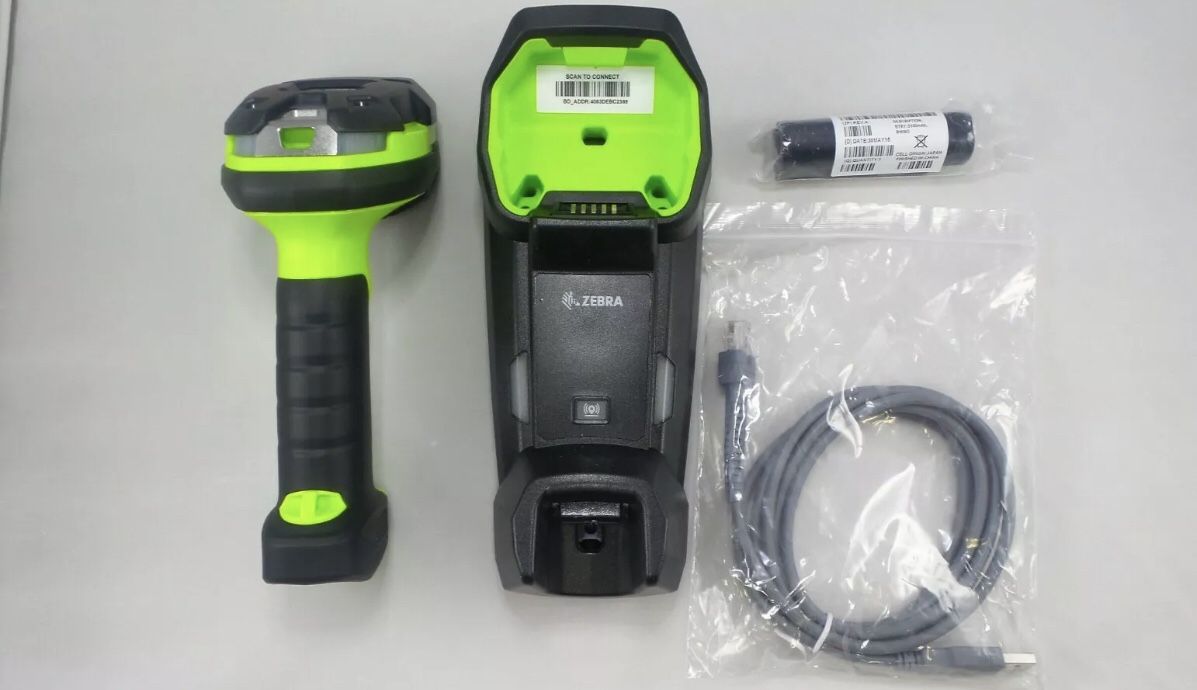 Zebra DS3678 Rugged Barcode Scanner with STB3678 Cradle Charger Zebra Enterprise DS3678-SR0F003VZWW Series 3600 Cordless Ultra-Rugged Scanner, Stand