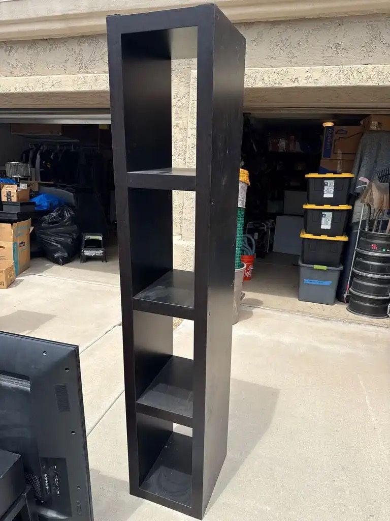 2 Black Bookshelves