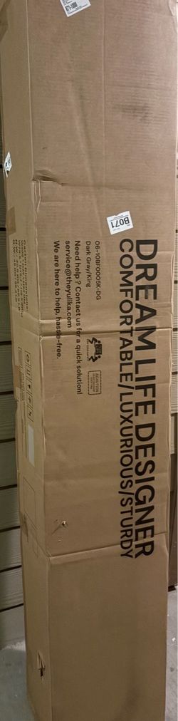 Dreamlife Designer Bed Frame King Dark Gray