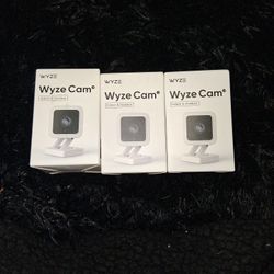 3 Indoor/Outdoor Wired Wyze Cams