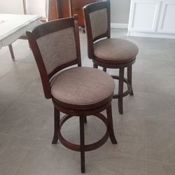 Nice Solid Wood Swivel Bar Stools 