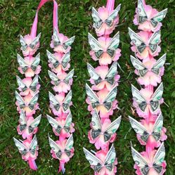 Butterfly money lei