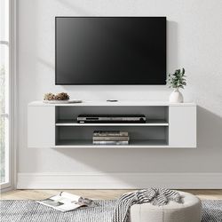  Floating TV Stand Shelf Entertainment