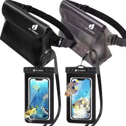 Waterproof Phone Pouch Fanny Pack, Cruise Essentials 4-Piece Set, Waterproof Bag for Beach Vacation Kayak Cruise Accessories,Waterproof Phone Case iPh