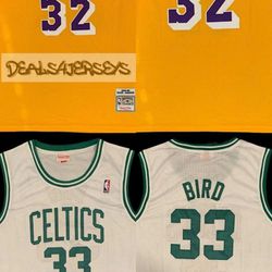 Magic johnson Lakers NBA Jersey Larry Bird Celtics jersey