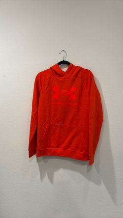 Under Armour Kids Rival Fleece Big Logo Hoodie. Dark Orange. Sz XL.