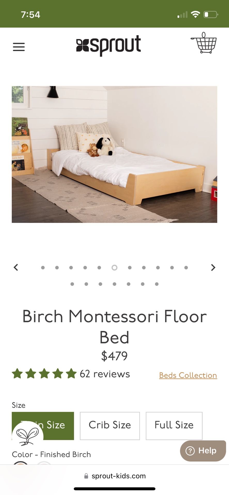 Sprout montesorri Floor Bed 