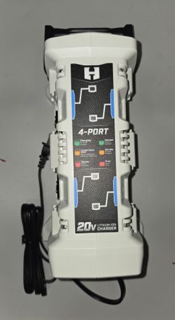 HART 20-Volt Lithium-Ion 4-Port Fast Battery Charger (Batteries Not Included)