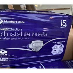 60 count Member's Mark Total Protection Unisex Briefs 