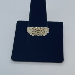 Gold Ring Nugget Style 14K New 