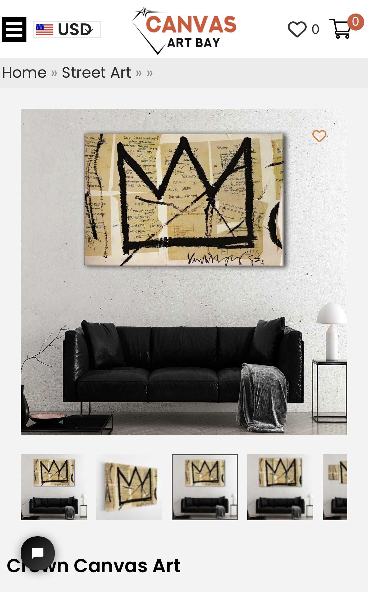 Jean Michel Basquiat Painting (King Crown)