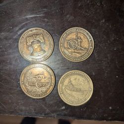 SET OF FOUR HiSTORY CLUB COINS 