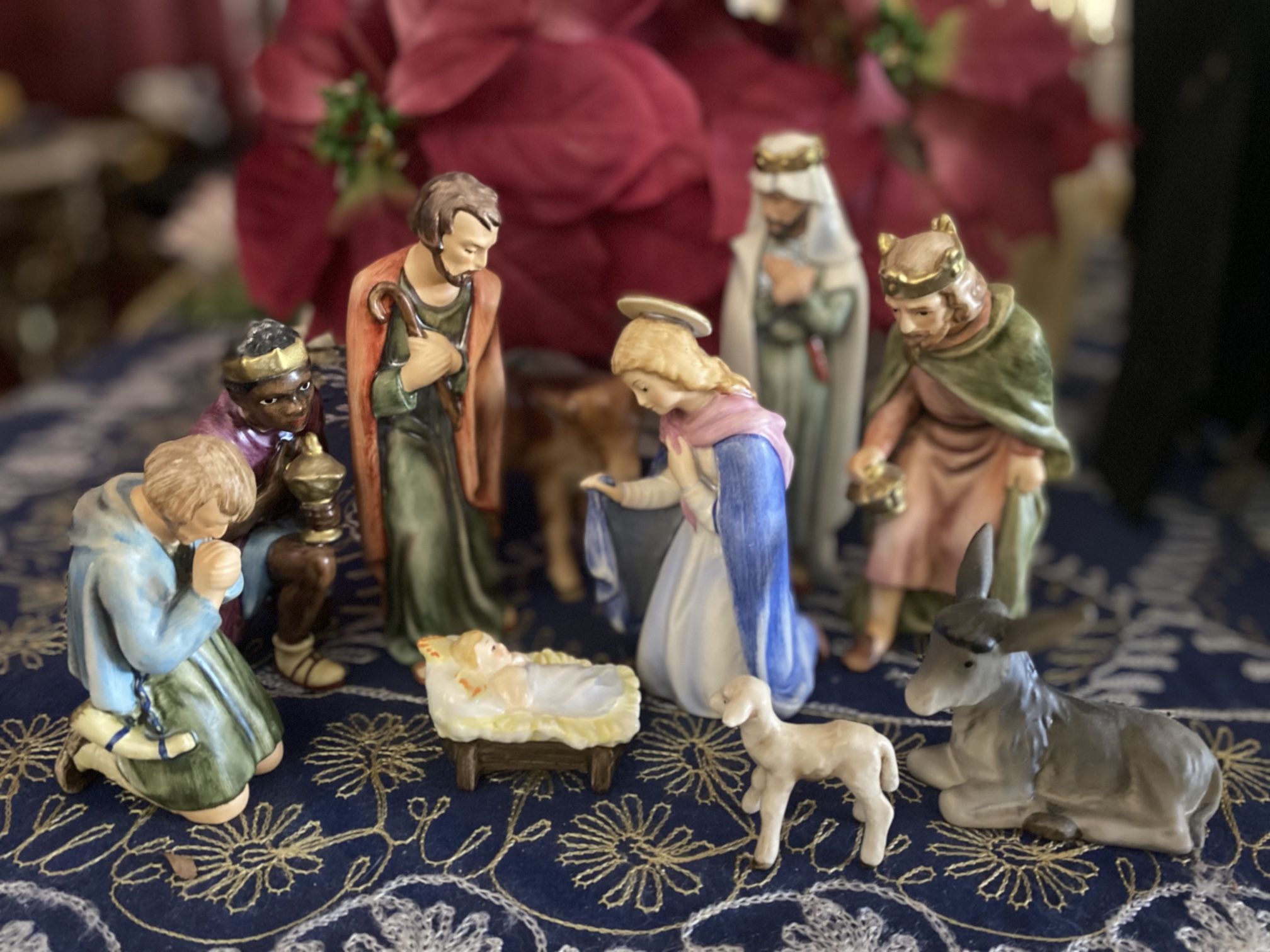 VTG Vintage Rare Hummel Goebel 10 pc Nativity Figurine Set 1965 W Germany HX323