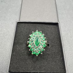 Green Quartz Ring Size 7