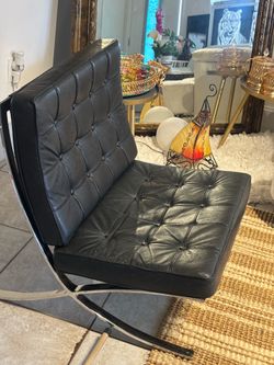 Black leather chair