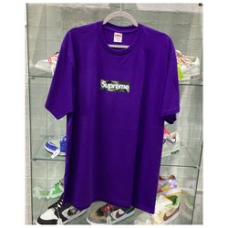 Supreme Box Logo Tee Purple — L & XL