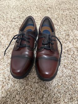 Brown Leather Cap-Toe Oxford Dress Shoes