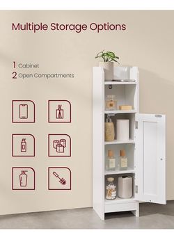 Bathroom Small Storage Corner Floor Cabinet with Door,