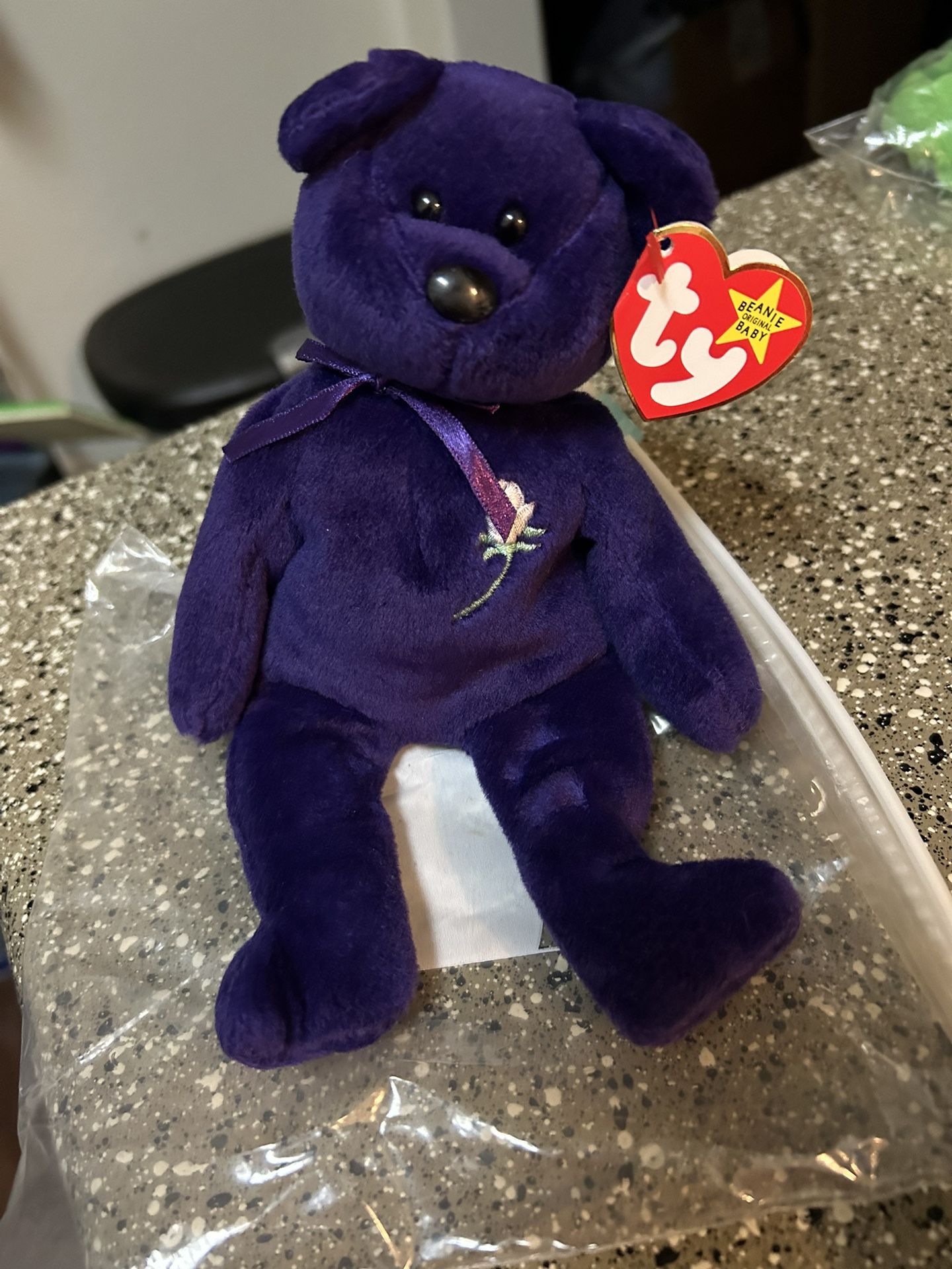 1st Edition 1997 “Princess” Purple Bear Beanie Baby