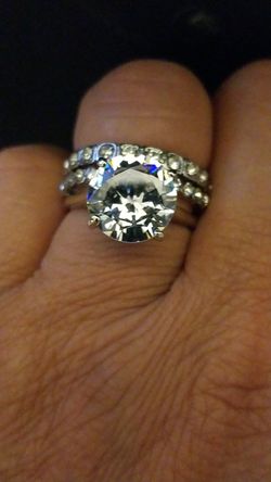 4.0 CT round cut Women's wedding engagement promises ring sets