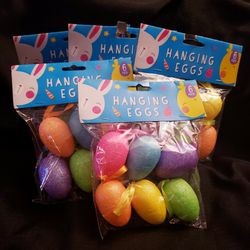 Massive LOT Of Glittered Easter Decor! Hanging Eggs, Egg Picks And Bunny Picks