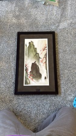 Framed and signed Joey Chou print 