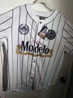 Modelo Cerveza Pinstripe Baseball Jersey