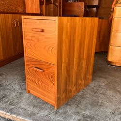Vintage Danish Mid Century Modern Teak File Cabinet