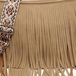 Fringed boho Leather Purse