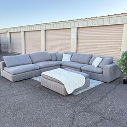6 PC Grey Cloud Couch - Delivery 
