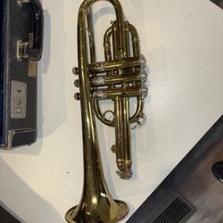 Vintage Bundy Henri Selmar Bach trumpet in hard case Elkhart Indiana USA   needs TLC 