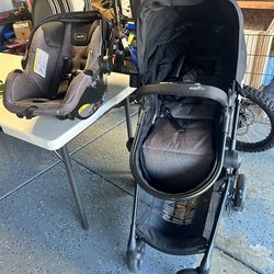 Evenflo car seat and stroller for sale