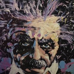 Albert Einstein paining