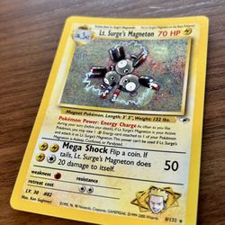 Holographic Pokemon card. 